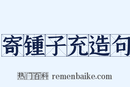 寄锺子充造句是什么意思的图片